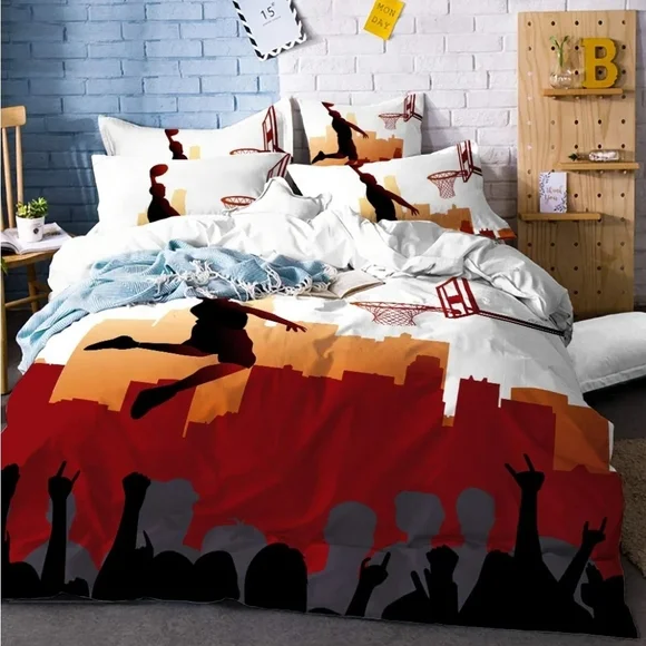 Basketball Silhouette Bedding Set - Picture 2 of 3